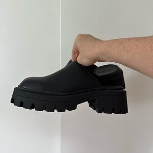 ASOS Black Slip-On Clogs nwot